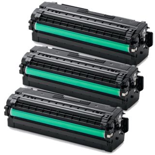 Samsung Clp 680 (clt k506l) Black Compatible Laser Toner Cartridges (pack Of 3)