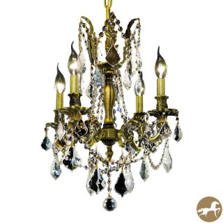 Christopher Knight Home Zurich 4 light Royal Cut Crystal And Antique Bronze Chandelier