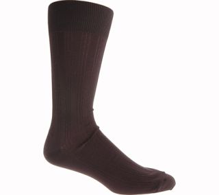 Johnston & Murphy Pima Cotton Dress Socks Cotton Ribbed Slack LG (6)   Black