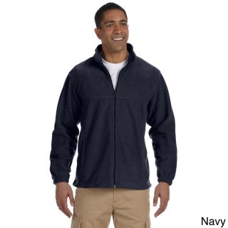 Harriton Mens Full zip Fleece Jacket Navy Size XXL