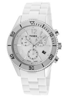 Timex T2N868  Watches,Mens Originals Chronograph White Dial White Resin, Chronograph Timex Quartz Watches