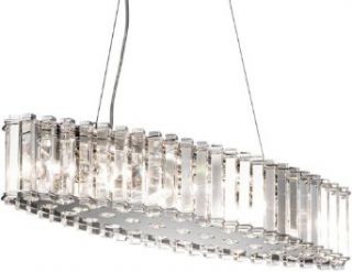 Kichler Lighting 42172CH Crystal Skye 8 Light Oval Pendent, Chrome Finish with Crystal Diffusers   Oval Crystal Chandelier  