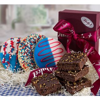 Patriotic Cookie And Brownie Gift Box