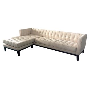 Roxbury Cream Tufted Sectional