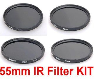 NEEWER 55MM Infrared Camera Lens Filter Kit   720 + 760 + 850 + 950nm   for Kodak, Fujifilm, Nikon, Canon Cameras + ANY Camera with a 55MM Filter Thread  Camera Lenses  Camera & Photo