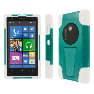 MPERO IMPACT X Series Kickstand Case for Nokia Lumia 1020   Teal / White Cell Phones & Accessories