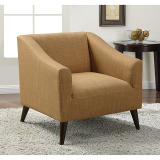 Quincy Gold Linen Upholstered Arm Chair