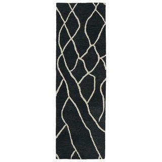 Hand tufted Utopia Peaks Charcoal Wool Rug (3 X 10)