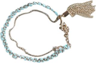 Geranium Leather Chain and Rope Bracelet w/ Tassels JB4123