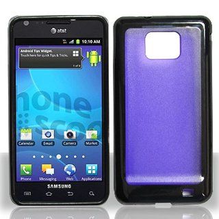 Frosted Clear Purple Hard Cover Case for Samsung Galaxy S2 S II AT&T i777 SGH i777 Attain i9100 Cell Phones & Accessories