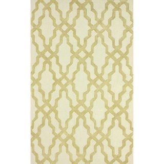 Nuloom Hand hooked Gold/ White Wool blend Rug (36 X 56)