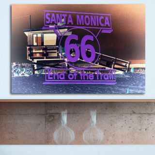 Salty & Sweet Santa Monica 66 Night Graphic Art on Canvas SS109 Size 16 H