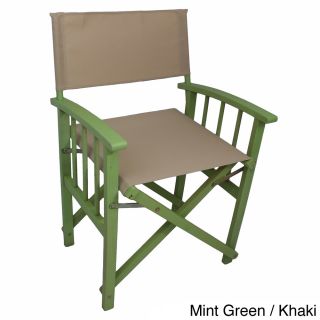International Caravan International Caravan Stained Acacia Mission Style Directors Chairs (set Of 2) Green Size 2 Piece Sets