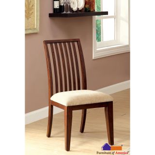 Furniture Of America Morottia Brown Cherry Dining Chairs (set Of 2)