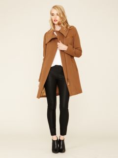Kendra Leather Trimmed Wool Coat by Mackage