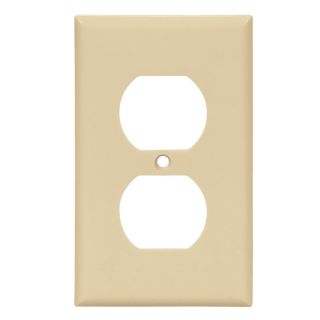 Cooper Wiring Devices 10 Pack 1 Gang Ivory Standard Duplex Receptacle Nylon Wall Plates