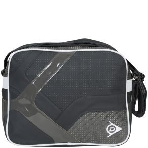 Dunlop Logo Front Messenger Bag   Grey/White      Mens Accessories