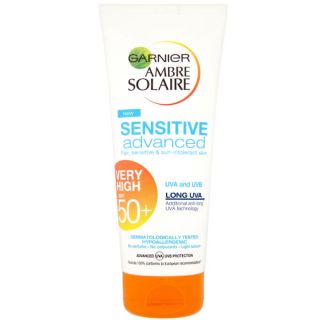 Garnier Ambre Solaire Sensitive Advance Face Cream SPF 50+ 200ml      Health & Beauty