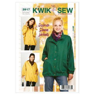 Kwik Sew K3917 Dolman Sleeve Jackets Sewing Pattern, Size XS S M L XL