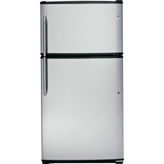 GE 21 cu ft Top Freezer Refrigerator (Stainless Steel) ENERGY STAR