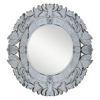 Christopher Knight Home Venetian Round Silver / Clear Mirror