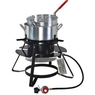 Brinkmann 815 4010 S Burner Cast Iron Adjust Fit Pots 10 Quarts 80 Quarts 100000 Btu/H   Freestanding Grills