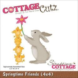 Cottagecutz Die 4 X4   Springtime Friends
