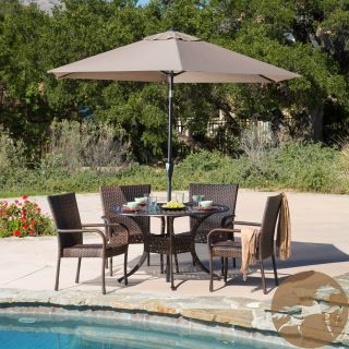 Christopher Knight Home Christopher Knight Home Littleton Circular Outdoor Cast And Wicker 5 piece Set Bronze Size 5 Piece Sets