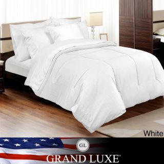 Veratex Grand Luxe Amalfi 310 Thread Count Egyptian Cotton Down Alternative Comforter White Size Full  Queen