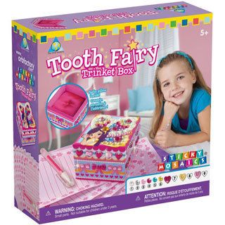 Sticky Mosaics Kit   Tooth Fairy Trinket Box