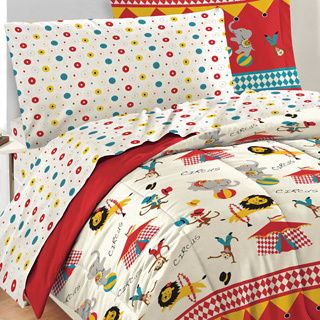 Circus 7 piece Bed In A Bag With Sheet Set