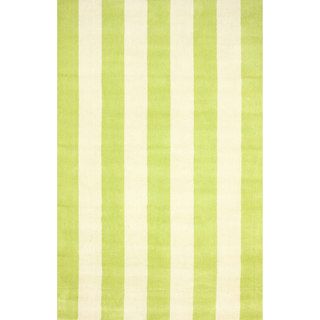 Nuloom Hand tufted Vertical Stripes Green New Zealand Wool Rug (5 X 8)