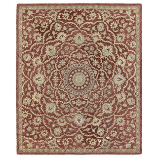 Hand tufted Joaquin Red Medallion Wool Rug (2 X 3)