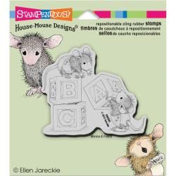 Stampendous House Mouse Cling Rubber Stamp 5.5 X4.5 Sheet   Baby Blocks