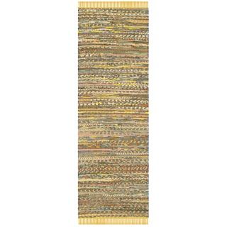 Safavieh Hand woven Rag Rug Yellow Cotton Rug (23 X 8)