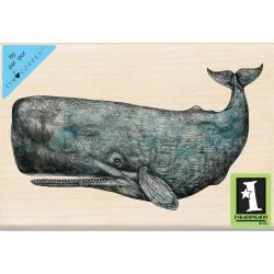 Inkadinkado Mounted Rubber Stamp 4 X2.75   Sperm Whale