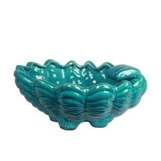 Privilege Turquoise Ceramic Decorative Shell Bowl