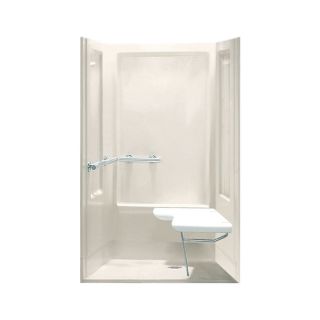 Sterling Transfer 72 in H x 39.375 in W x 39.375 in L Almond Polystyrene Wall 4 Piece Alcove Shower Kit