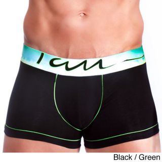 Rounderwear Mens Black Boxer Trunks With Bright Trim Black Size S