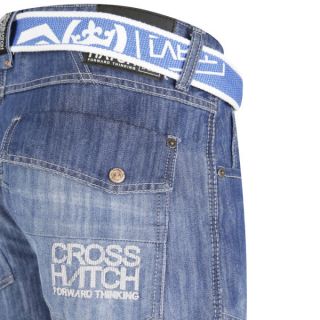 Crosshatch Mens Corona Denim Jeans   Stone Wash      Mens Clothing