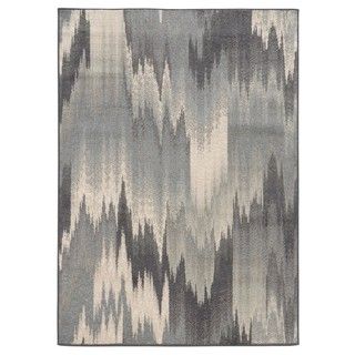 Style Haven Abstract Ikat Blue/ Grey Area Rug (710 X 10) Beige Size 8 x 10