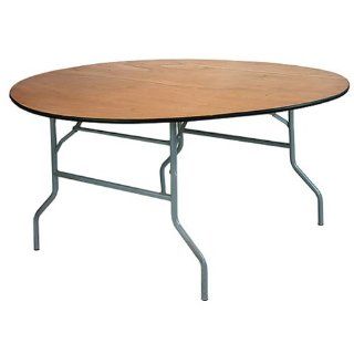 Advantage 5 ft. Round Wood Folding Banquet Table [FTPW 60R]  Patio, Lawn & Garden
