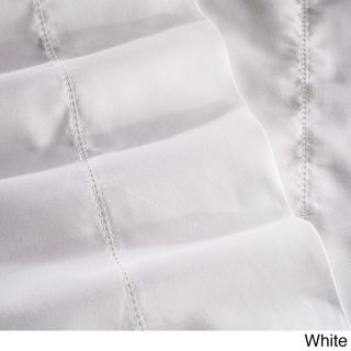 Home City Inc. Cotton Rich 600 Thread Count Hem Stitch Sheet Set And Optional Pillowcase Separates White Size California King
