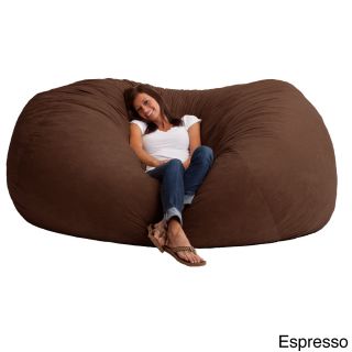 Comfort Research Fufsack Memory Foam Microfiber 7 foot Xxl Bean Bag Chair Brown Size Jumbo