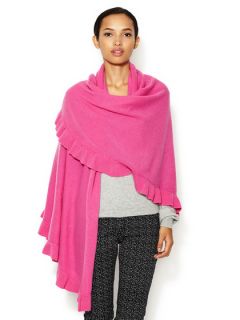 100% Cashmere Shawl with Ruffle Trim by Portolano