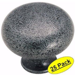 Amerock BP771 WI Traditional Classic Legacy Wrought Iron Round Cabinet Hardware Knob   1 1/4" Diameter, 25 Pack   Cabinet And Furniture Knobs  