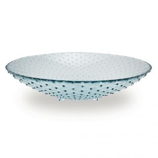 Large 16 inch Glass Footed Bowl