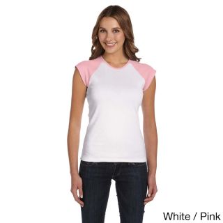 Bella Bella Womens Contrast Cap sleeve Raglan T shirt Multi Size XXL (18)