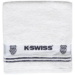 K Swiss Logo Towel   White/Navy      Clothing