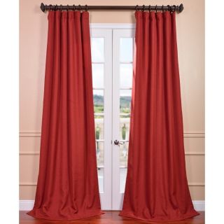 Red Linen Curtain Panel